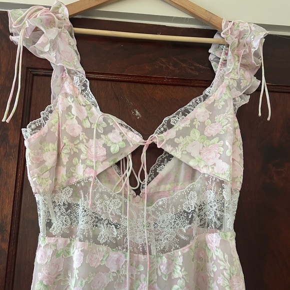 For Love And Lemons Fallen Roses romantic maxi dress - Picture 2 of 8